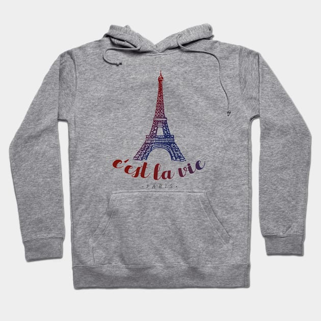 Lovely Paris | Gradient T-shirt Hoodie by OutfittersAve